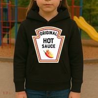 Funny Group Condiments Halloween Costume Original Hot Sauce Kids Hoodie thumb 3