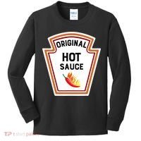 Funny Group Condiments Halloween Costume Original Hot Sauce Kids Long Sleeve Shirt thumb 0