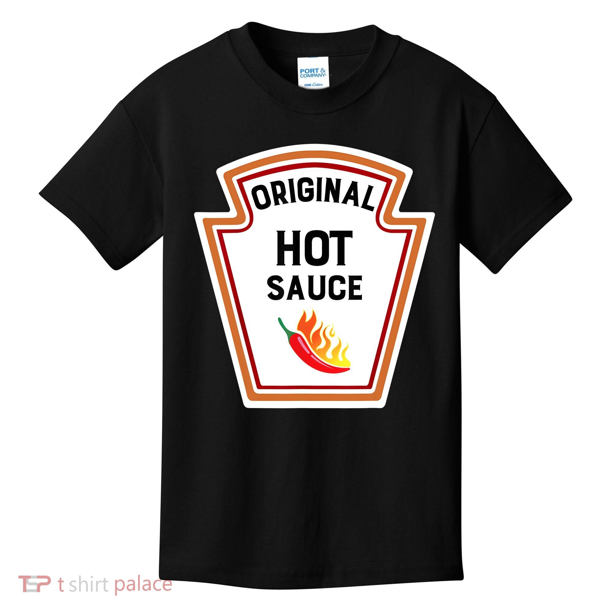 Funny Group Condiments Halloween Costume Original Hot Sauce Kids T-Shirt