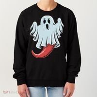 Funny Ghost Chili Pepper Lovers Spooky Halloween Women's Sweatshirt thumb 0