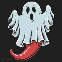 Funny Ghost Chili Pepper Lovers Spooky Halloween Women's Sweatshirt thumb 2