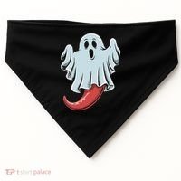 Funny Ghost Chili Pepper Lovers Spooky Halloween USA-Made Doggie Bandana thumb 0