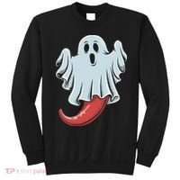 Funny Ghost Chili Pepper Lovers Spooky Halloween Sweatshirt thumb 0