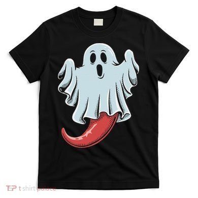 Funny Ghost Chili Pepper Lovers Spooky Halloween T-Shirt