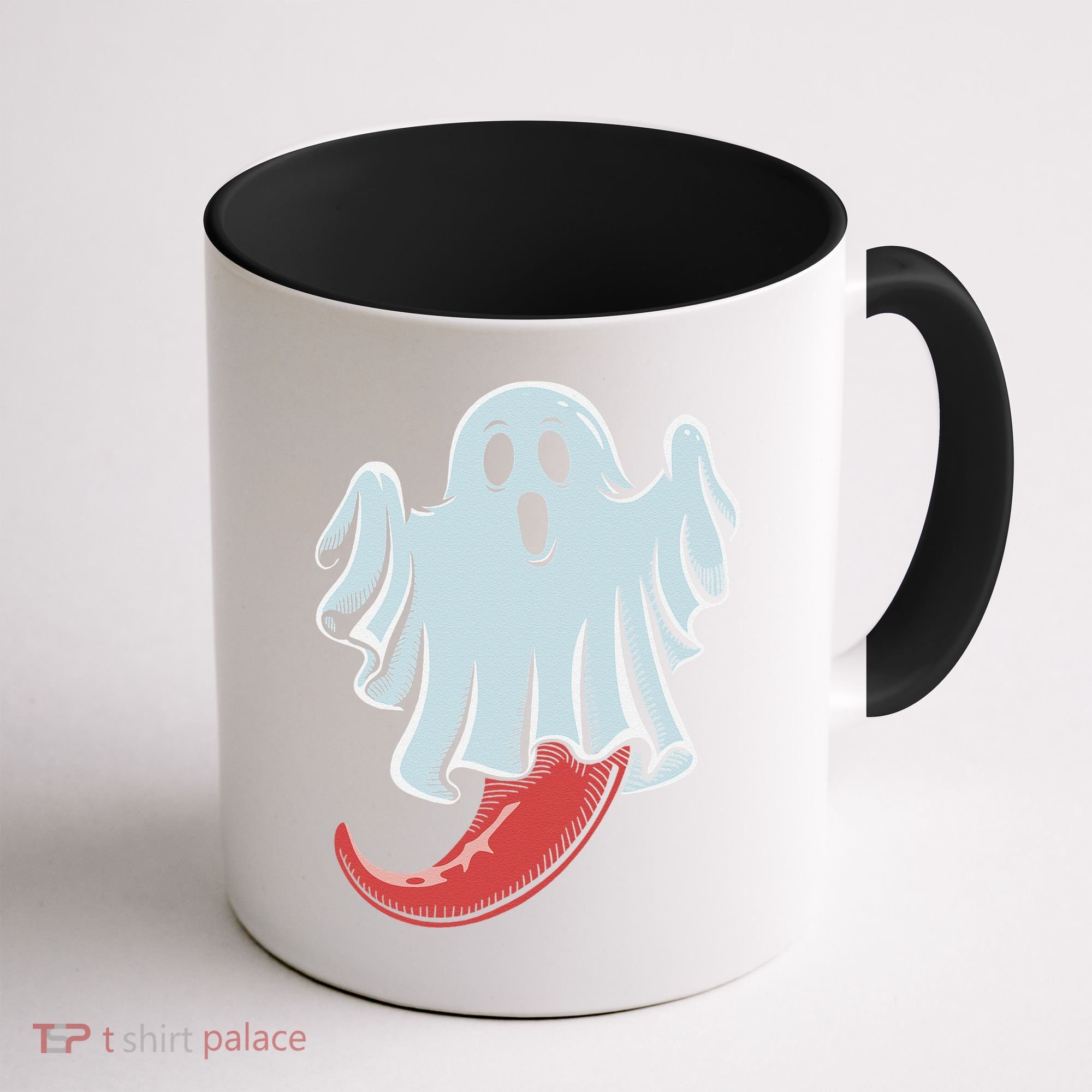 Funny Ghost Chili Pepper Lovers Spooky Halloween Coffee Mug