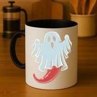 Funny Ghost Chili Pepper Lovers Spooky Halloween Coffee Mug thumb 4