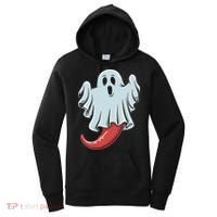 Funny Ghost Chili Pepper Lovers Spooky Halloween Women's Hoodie thumb 0