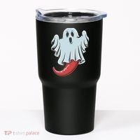 Funny Ghost Chili Pepper Lovers Spooky Halloween Tumbler thumb 0
