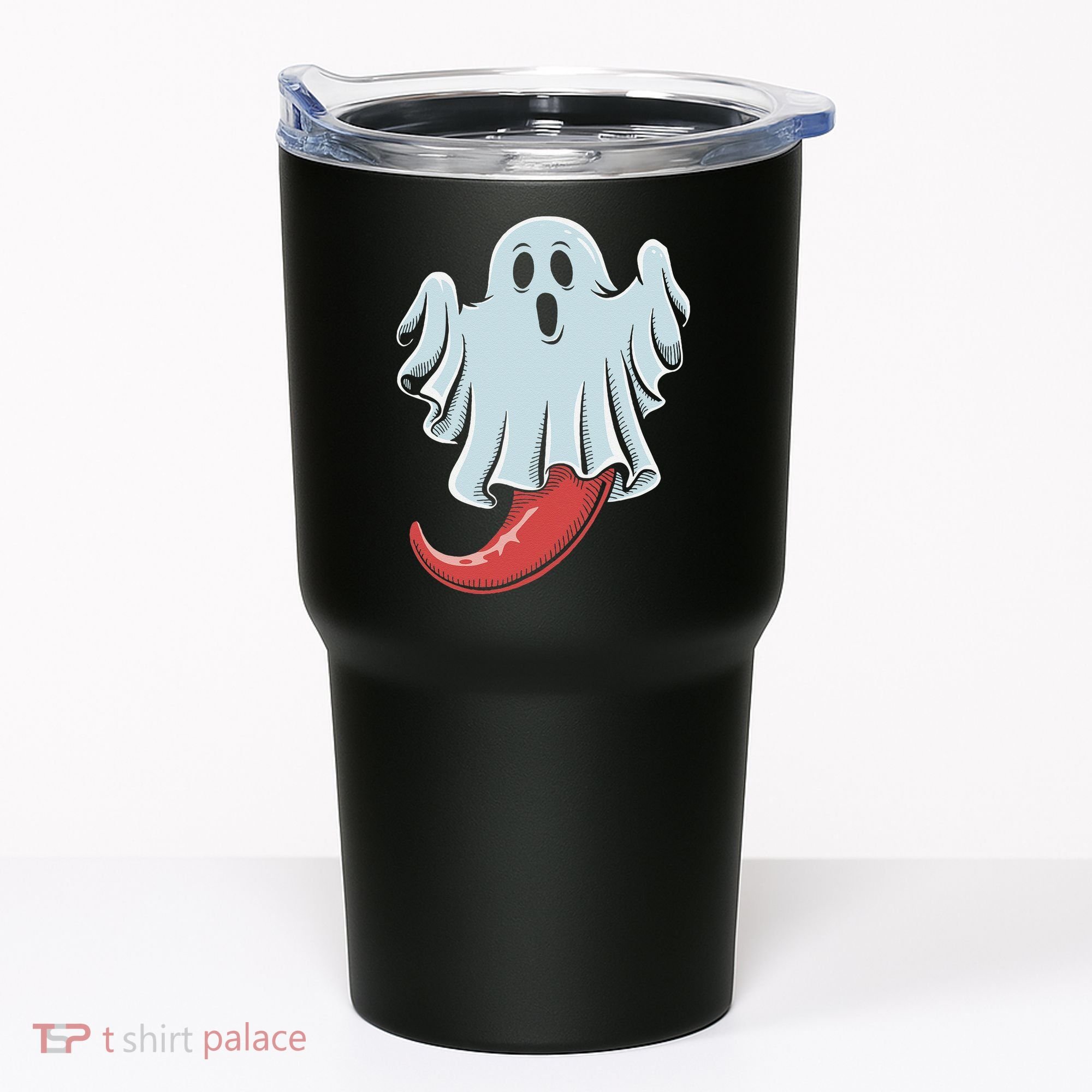 Funny Ghost Chili Pepper Lovers Spooky Halloween Tumbler