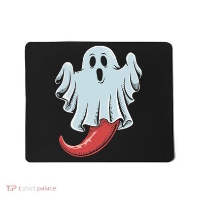 Funny Ghost Chili Pepper Lovers Spooky Halloween Mousepad