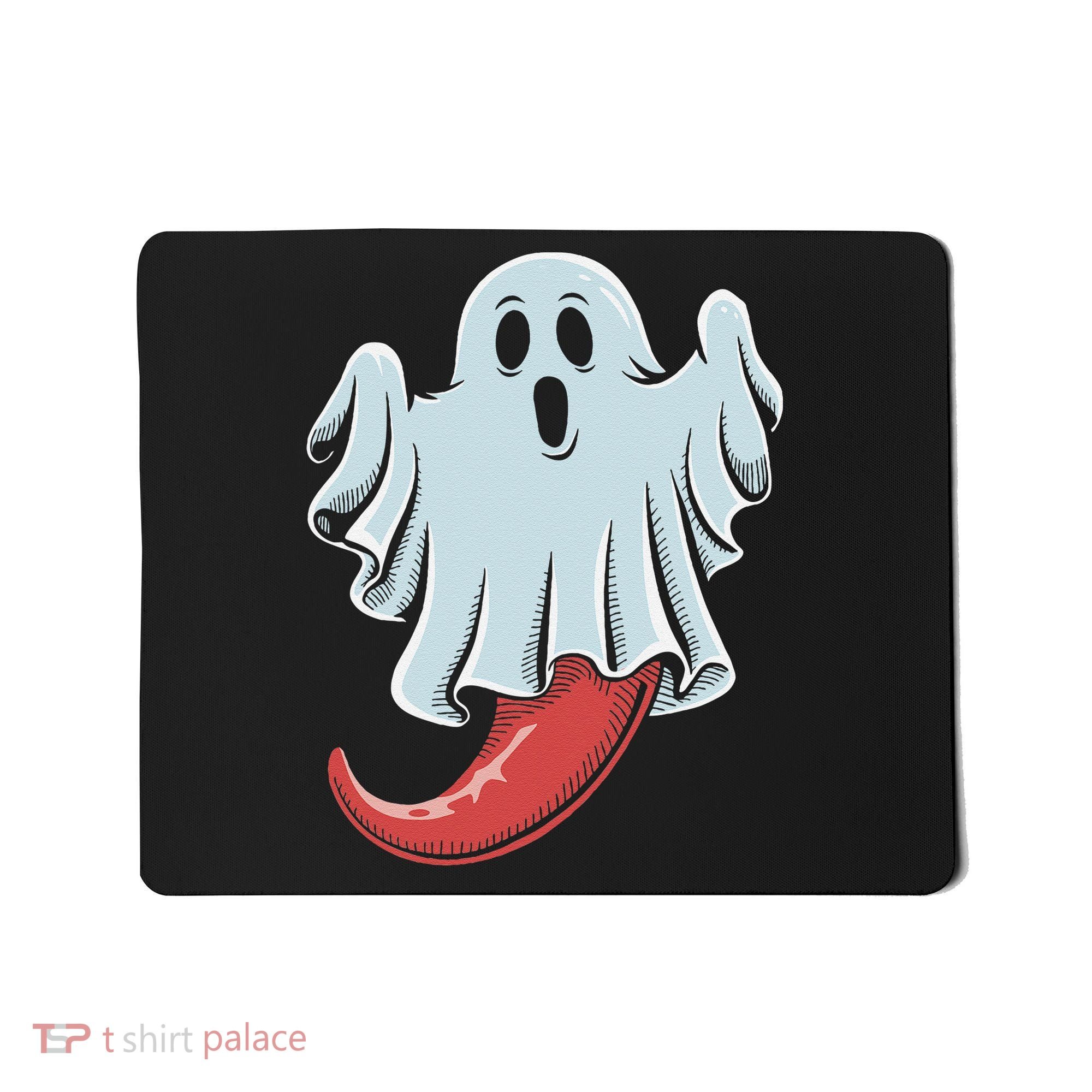 Funny Ghost Chili Pepper Lovers Spooky Halloween Mousepad