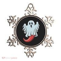 Funny Ghost Chili Pepper Lovers Spooky Halloween Ornament thumb 0
