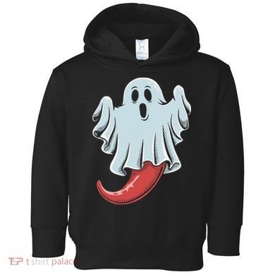 Funny Ghost Chili Pepper Lovers Spooky Halloween Toddler Hoodie