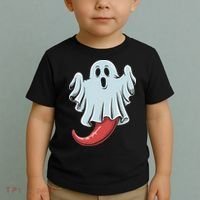 Funny Ghost Chili Pepper Lovers Spooky Halloween Toddler T-Shirt thumb 2