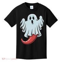 Funny Ghost Chili Pepper Lovers Spooky Halloween Kids T-Shirt thumb 0