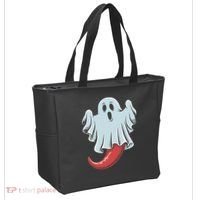 Funny Ghost Chili Pepper Lovers Spooky Halloween Tote Bag thumb 2