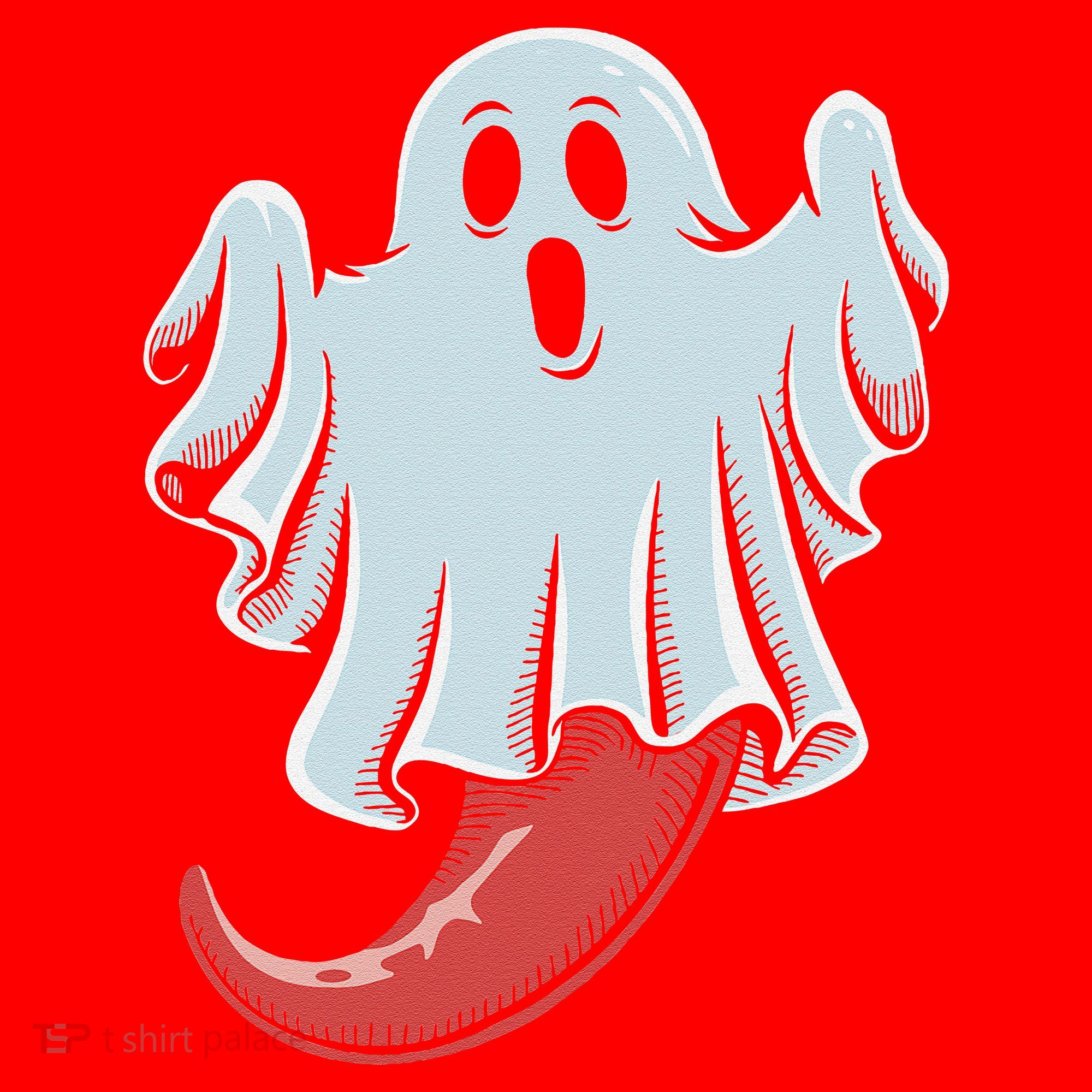 Funny Ghost Chili Pepper Lovers Spooky Halloween Santa Hat