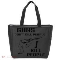 Funny Guns Dont Kill People I Do Tote Bag thumb 0