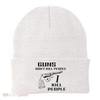 Funny Guns Dont Kill People I Do Beanie thumb 0
