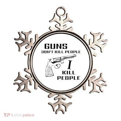 Funny Guns Dont Kill People I Do Ornament