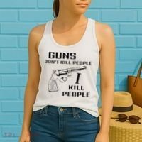 Funny Guns Dont Kill People I Do Women's Tank Top thumb 2