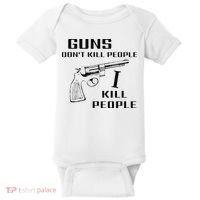 Funny Guns Dont Kill People I Do Baby Bodysuit thumb 0