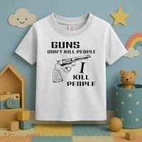 Funny Guns Dont Kill People I Do Toddler T-Shirt thumb 3