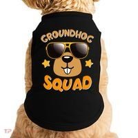 Funny Groundhog Day Squad Doggie Tank thumb 0