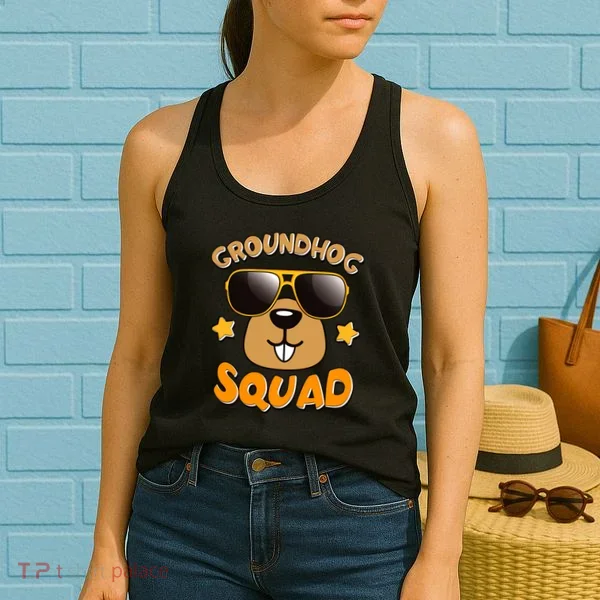 Funny Groundhog Day Squad Women's Tank Top