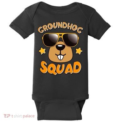 Funny Groundhog Day Squad Baby Bodysuit
