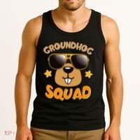 Funny Groundhog Day Squad Tank Top thumb 3