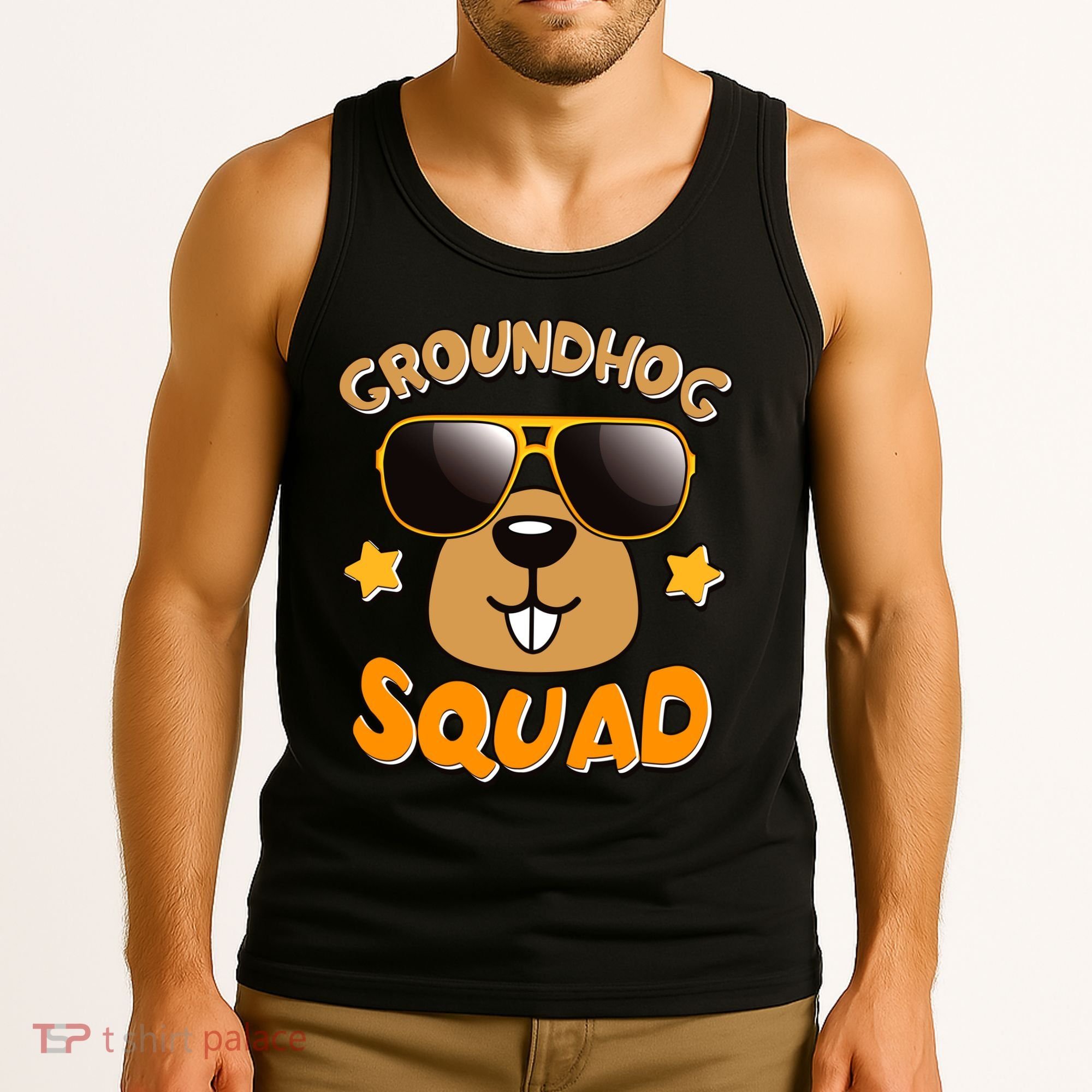 Funny Groundhog Day Squad Tank Top