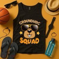 Funny Groundhog Day Squad Tank Top thumb 4