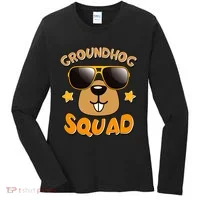 Funny Groundhog Day Squad Women's Long Sleeve Shirt thumb 0