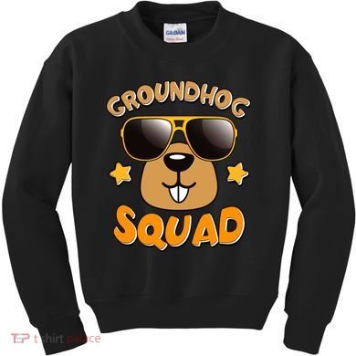 Funny Groundhog Day Squad Kids Sweatshirt