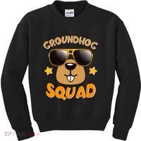 Funny Groundhog Day Squad Kids Sweatshirt thumb 0