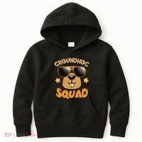 Funny Groundhog Day Squad Kids Hoodie thumb 0