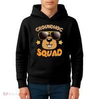 Funny Groundhog Day Squad Kids Hoodie thumb 4