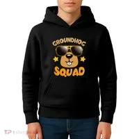 Funny Groundhog Day Squad Kids Hoodie thumb 4