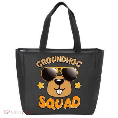Funny Groundhog Day Squad Tote Bag