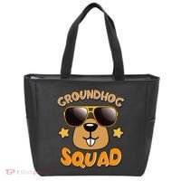 Funny Groundhog Day Squad Tote Bag thumb 0