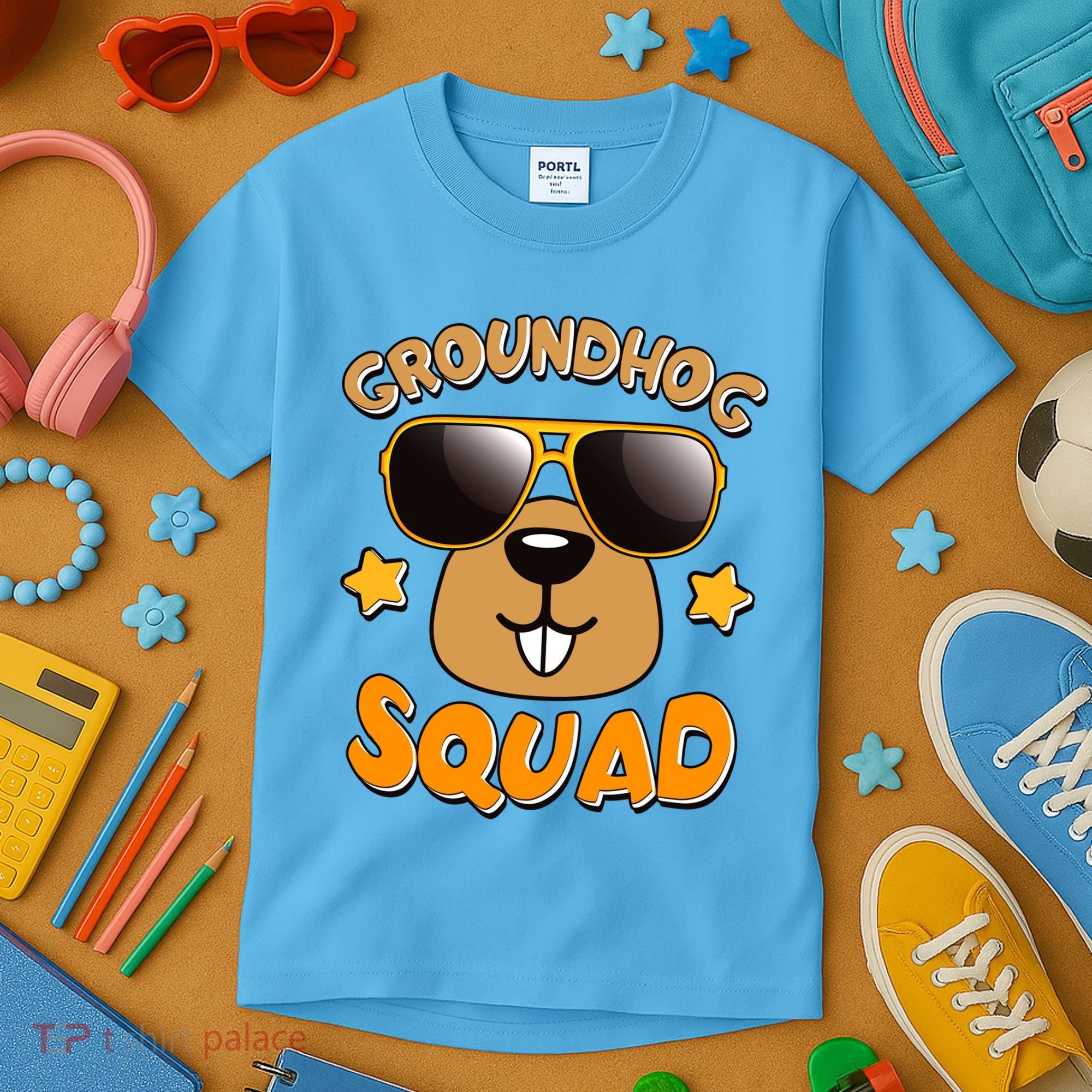 Funny Groundhog Day Squad Kids T-Shirt
