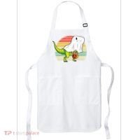 Funny Ghost Dinosaur Halloween Graphic Apron thumb 0