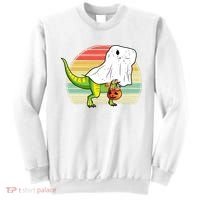Funny Ghost Dinosaur Halloween Graphic Sweatshirt thumb 0