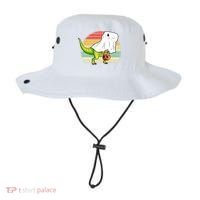 Funny Ghost Dinosaur Halloween Graphic Bucket Hat thumb 0