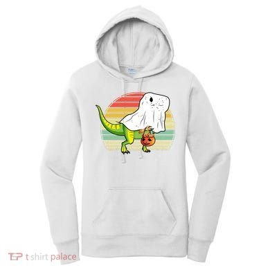 Funny Ghost Dinosaur Halloween Graphic Women's Hoodie