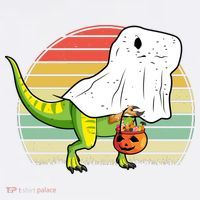 Funny Ghost Dinosaur Halloween Graphic Mousepad thumb 1