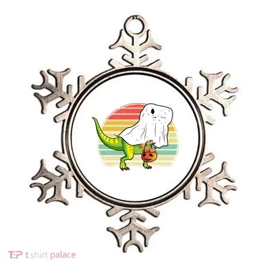 Funny Ghost Dinosaur Halloween Graphic Ornament