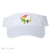 Funny Ghost Dinosaur Halloween Graphic Visor thumb 0