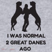 Funny Great Dane Shirts Woman I Was Normal 2 Great Danes Ago Women's Racerback Cropped Tank thumb 2